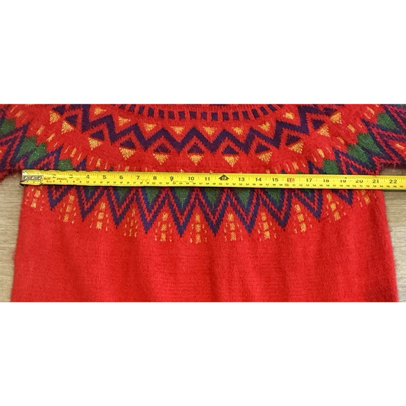 Womens Christmas Fair Isle Sweater Size M Fuzzy Cozy Ugly Holiday Party Festive - Picture 11 of 12